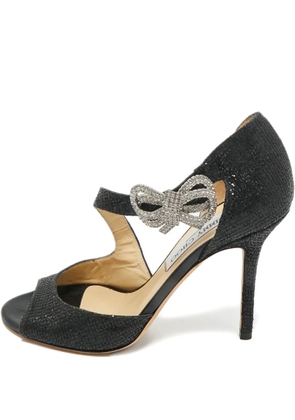 Jimmy Choo Pre-Owned glitter peep-toe pumps - Black