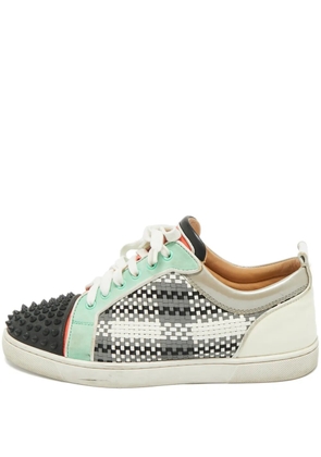 Christian Louboutin Pre-Owned Louis Junior spikes leather sneakers - White