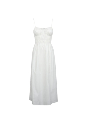 Faithfull the Brand Aya shirred cotton maxi dress - White