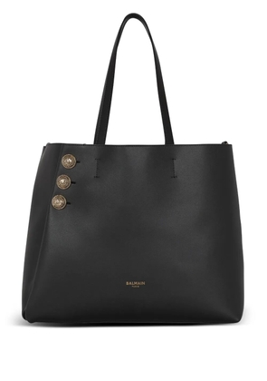 Balmain Emblème leather tote bag - Black