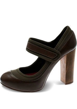 Chloé Pre-Owned 110mm leather pumps - Brown