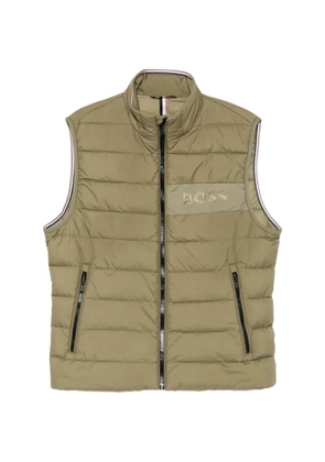 BOSS logo padded gilet - Neutrals