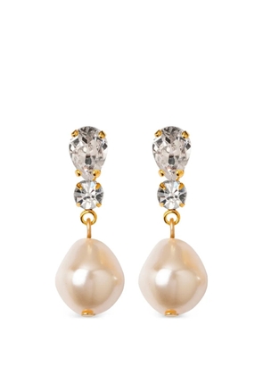 Jennifer Behr Kristina crystal faux-pearl earrings - Gold