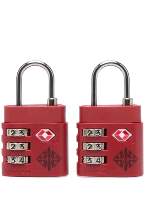 FPM Milano two-pack combination padlocks - Red
