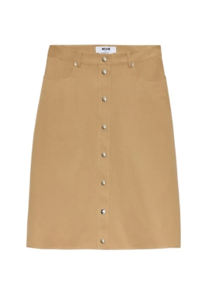 MSGM buttoned A-line skirt - Neutrals