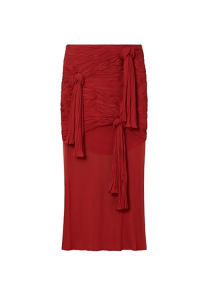 Tory Burch knotted skirt - Red