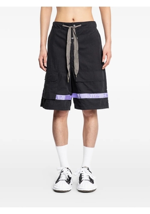 KAPITAL cargo ribbon shorts - Black