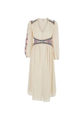 Ba&Sh Tina embroidered button-down dress - Neutrals