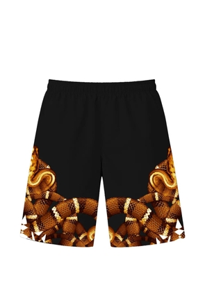 COUNTY OF MILAN snake-print deck shorts - Black
