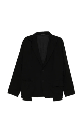 Yohji Yamamoto pleated wrinkled blazer - Black
