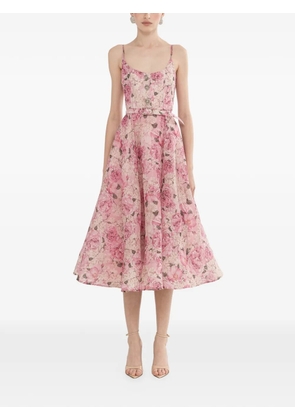 NISSA floral-print midi dress - Pink