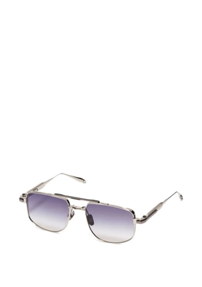 John Dalia double bridge square-frame sunglasses - Silver