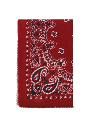BeYou paisley fringed scarf - Red