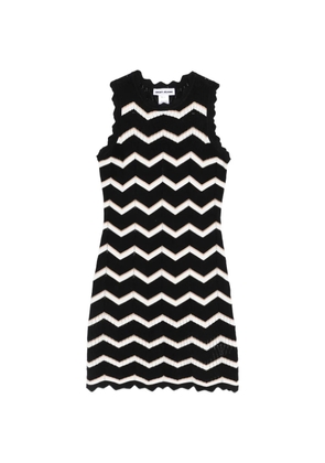 DKNY zig-zag-pattern dress - Black