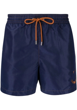 Paul Smith logo-smiley swimming shorts - Blue