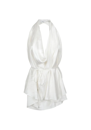 WARDROBE.NYC tie-waist open-back top - White