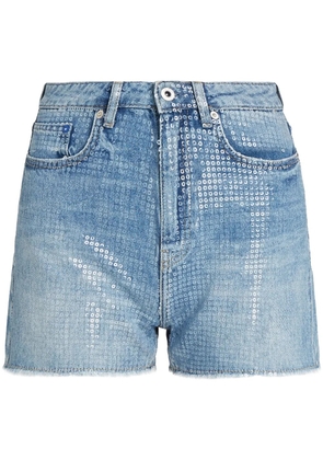 Karl Lagerfeld Jeans sequin-embellished denim shorts - Blue