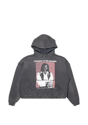 Enfants Riches Déprimés Reverend distressed graphic-print hoodie - Grey