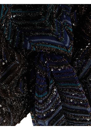 Missoni zigzag-pattern sequin-embelishment hat - Blue