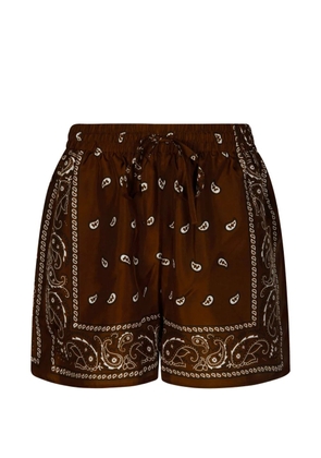 P.A.R.O.S.H. paisley print drawstring shorts - Brown
