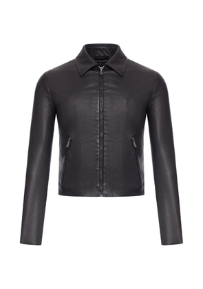 Gucci zip-up leather jacket - Black