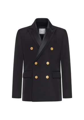 sacai double-breasted cotton blazer - Black