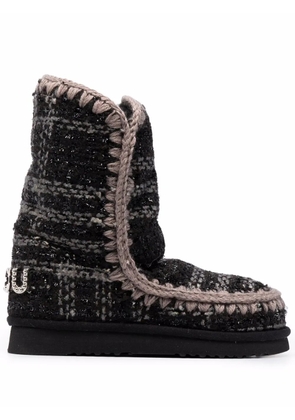 Mou tartan calf-length boots - Black