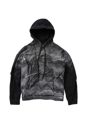 Who Decides War gathered thorn hoodie - Grey