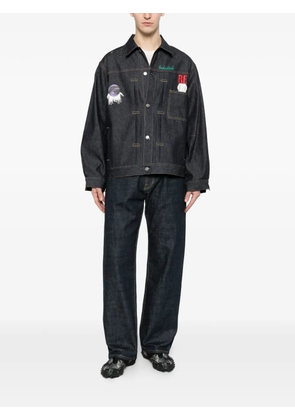 Undercover print denim jacket - Blue