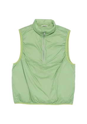 Auralee Ripstop zip-neck vest - Green