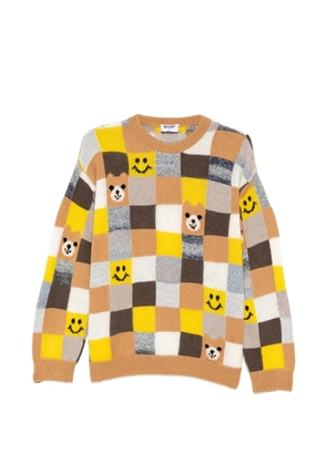 Moschino checked sweater - Brown