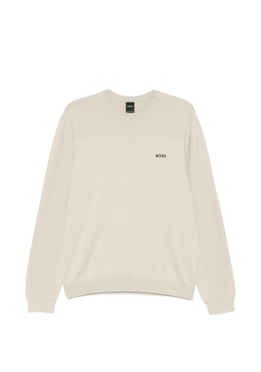 BOSS ribbed crew-neck sweater - Neutrals