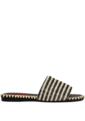 Simon Miller Raffia Salerno slides - Black