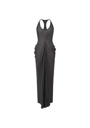 OUDE WAAG V-neck draped vest maxi dress - Grey