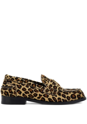 Roberto Cavalli animal print loafers - Brown