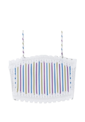 Claudie Pierlot striped lace top - White