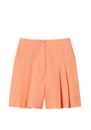 TWINSET pleated button shorts - Orange
