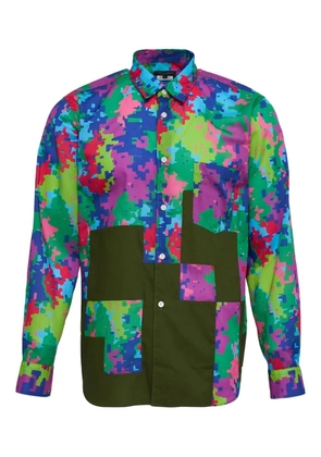 Comme des Garçons Homme Plus patchwork printed shirt - Green
