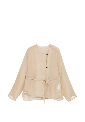 YEAREAST see-through silk jacket - Neutrals