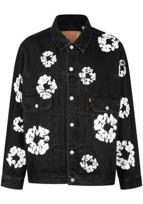 Denim Tears x Levi's wreath-print denim jacket - Black