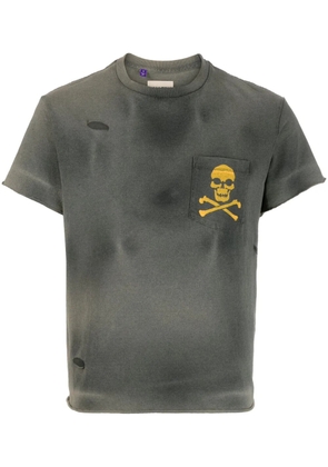 GALLERY DEPT. skull and crossbones-print distressed T-shirt - Black