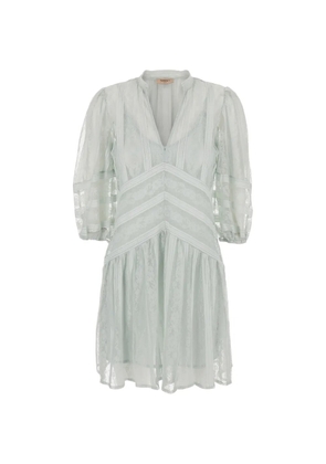 TWINSET v-neck floral maxi dress - Blue