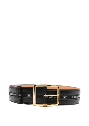 Elisabetta Franchi logo-pattern belt - Black