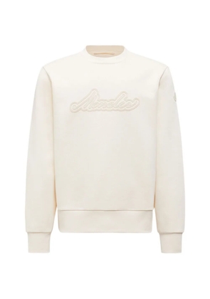 Moncler Cursive logo cotton sweatshirt - Neutrals