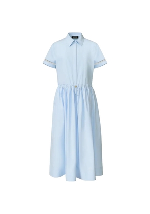 Fabiana Filippi drawstring shirt dress - Blue