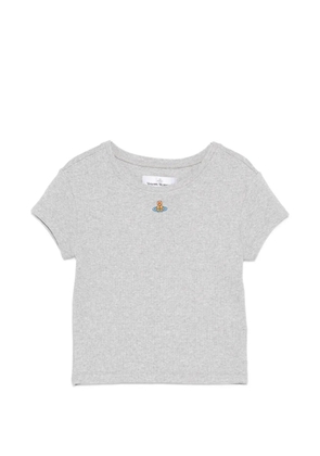 Vivienne Westwood logo-embroidered T-shirt - Grey