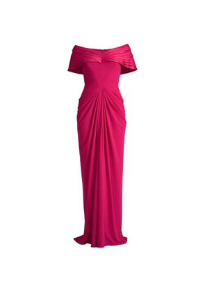 Tadashi Shoji pleated V-neck maxi dress - Pink
