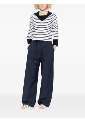 Ralph Lauren Collection striped V-neck sweater - White