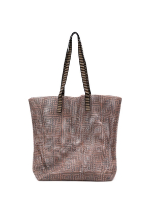 Épice Kanpur geometric-pattern tote bag - Orange