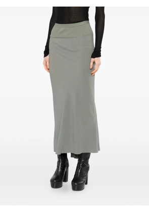 Rick Owens puddle hem fitted skirt - Green